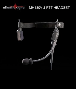 Atlantic Signal MH180V Tactical Bone Conduction Headset w/ "J" PTT 10Pin cable